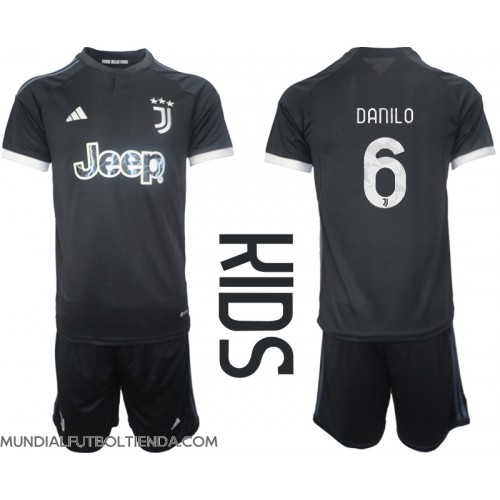 Camiseta Juventus Danilo Luiz #6 Tercera Equipación Replica 2023-24 para niños mangas cortas (+ Pantalones cortos)